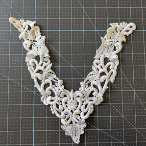 White Applique or Collar - "May Day"