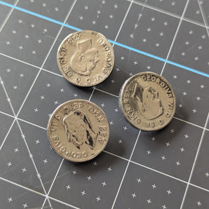 Faux Coin Buttons - 1-in