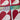 Set of 4 Red Heart Quilt Squares - 58A