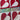 Set of 4 Red Heart Quilt Squares - 58B