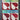 Set of 4 Red Heart Quilt Squares - 58C