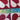 Set of 4 Red Heart Quilt Squares - 58D