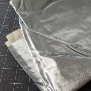 Silk Blend Velvet - Ice Blue - Approx 2yds, 16.5in Width