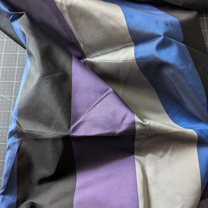 Very Nice Woven Stripe Silk Taffeta - Approx 19in, 57in Width