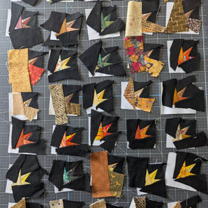 Autumn Leaves (by Granny Nanny) 5Mini Quilt Blocks Project in Progress