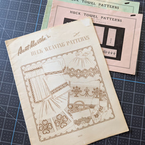 Aunt Martha's Huck Weaving Patterns (No. 3610) + Bonus Booklets