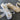 Yin & Yang Pair of Gold & White Vintage Lace Trim