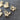 Set of 6 Handmade / Hand-Painted Ceramic Cat Embellishments - Lot L