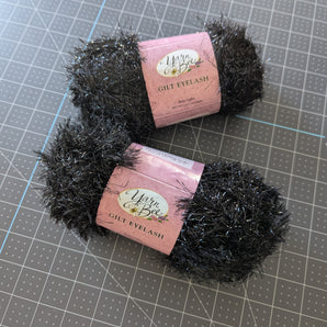 Yarn Bee Gilt Eyelash Yarn - Deep Night