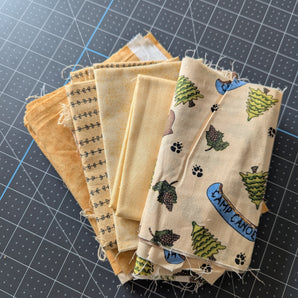 Golden - Small Fabric Remnants Bundle