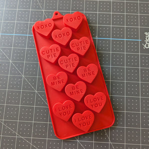 Candy Hearts Silicone Soap-Making Mold