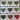 Set of 9 Pre-Cut Quilt Components - Christmas Theme - Hearts & White on White Squares - Lot S3