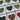 Set of 9 Pre-Cut Quilt Components - Christmas Theme - Hearts & White on White Squares - Lot S3