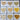 Set of 9 Pre-Cut Quilt Components - Christmas Theme - Hearts & White on White Squares - Lot S4