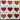 Set of 9 Pre-Cut Quilt Components - Christmas Theme - Hearts & White on White Squares - Lot S5