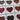 Set of 9 Pre-Cut Quilt Components - Christmas Theme - Hearts & White on White Squares - Lot S6