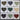 Set of 9 Pre-Cut Quilt Components - Christmas Theme - Hearts & White on White Squares - Lot S7