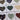 Set of 9 Pre-Cut Quilt Components - Christmas Theme - Hearts & White on White Squares - Lot S7