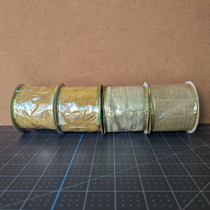 Christmas Wire-Edged Craft Ribbon Bundle - Lot G