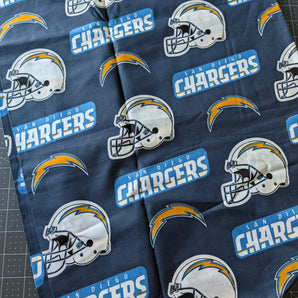 San Diego Chargers - Cotton Remnant - 1.5yds, 58in Width