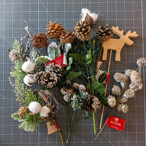 Woodsy Christmas Floral Crafts Bundle - Lot B