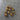 Glass Beads with Metal Painted Design