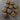 Glass Beads with Metal Painted Design