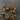 Gold & Black Metalized Plastic Shank Buttons - Approx 7/8in