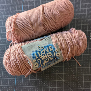 I Love This Yarn Set of 2 Partially Used Skeins (14.7 oz total) - Rosy Cheeks