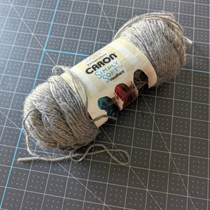Caron Simply Soft Heathers Yarn in Grey Heather