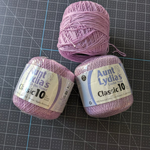 Aunt Lydia's Mercerized Cotton Crochet Thread Bundle - Wood Violet