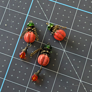 3pc Handmade "Pumpkin" Charms