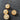 1 1/8-inch Pearlescent Cream Dome-and-Tan Rim Self-Shank Buttons