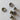 Set of Base-Metal Bead & Spacer Components w/ AB Rhinestones