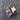 Purple Plastic Shank Buttons with Sliver Glitter Surface - In Two Sizes