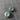 Vintage Buttons in Teal with Unique Faceted Center - Shanks - 1 1/8 inches