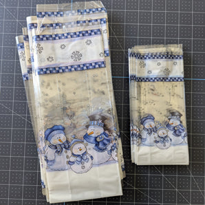 Snowmen Favor or Treat Bags, Two Sizes Lrg & Small