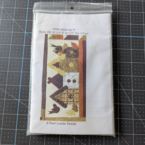 Pearl Louise Quilt Block Pattern #8: The Village - with Fabric (2009)