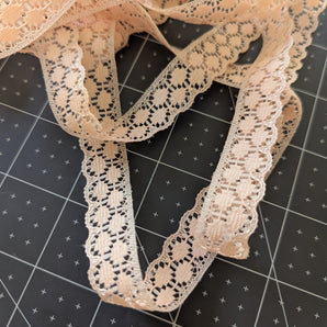 Peach Lace - 10-yards