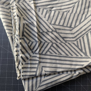 Gray & Cream Upholstery or Decorator Fabric - 1.5yds x 2.5yds