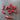 Two-Hole Red Coral Cylinder Beads