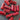 Two-Hole Red Coral Cylinder Beads