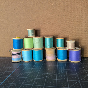 Set of Wooden Thread Spools