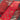 Red Wire-Edged Craft Ribbon with Green and Gold Snowflakes