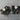 Set of Two Ribbon Pin Embellishments with Large Square Rhinestone